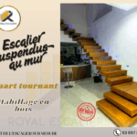 Escalier suspendu au mur
