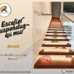 Escalier suspendu au mur